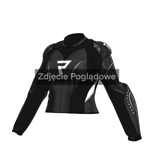 Przejdź do produktu KURTKA MOTOCYKLOWA SKÓRZANA DAMSKA REBELHORN DIVA RS BLACK WHITE W32