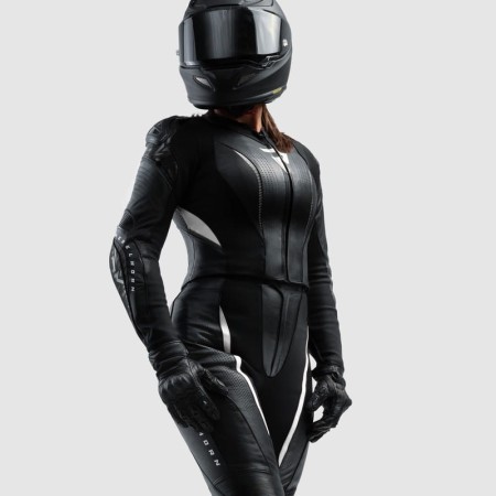 KURTKA MOTOCYKLOWA SKÓRZANA DAMSKA REBELHORN DIVA RS BLACK WHITE W32