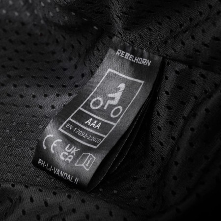 KURTKA MOTOCYKLOWA SKÓRZANA REBELHORN VANDAL 2 CRUZE BLACK DARK GREY RED 46