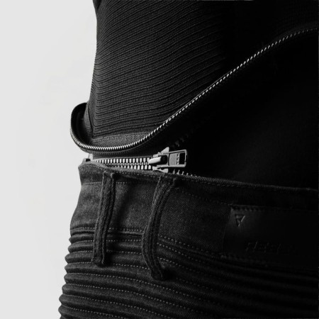 KURTKA MOTOCYKLOWA SKÓRZANA REBELHORN VANDAL 2 CRUZE BLACK DARK GREY RED 46