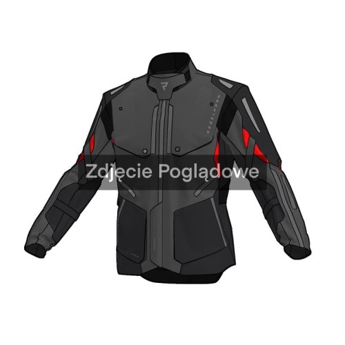 Przejdź do produktu KURTKA MOTOCYKLOWA TEKSTYLNA REBELHORN HIKER 4 BLACK DARK GREY RED