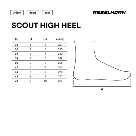 BUTY MOTOCYKLOWE REBELHORN SCOUT HIGH HEEL MATT BLACK 35