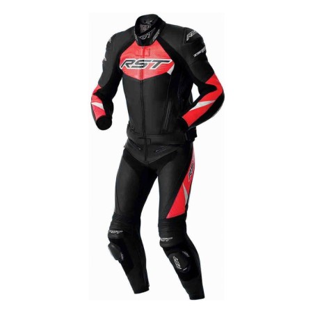 KURTKA MOTOCYKLOWA SKÓRZANA RST TRACTECH EVO D3O BLACK FLUO RED