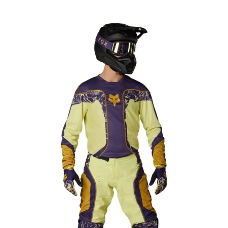 BLUZA MOTOCYKLOWA FOX 180 IMAGE PRINT PURPLE YELLOW