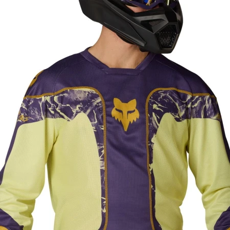 BLUZA MOTOCYKLOWA FOX 180 IMAGE PRINT PURPLE YELLOW