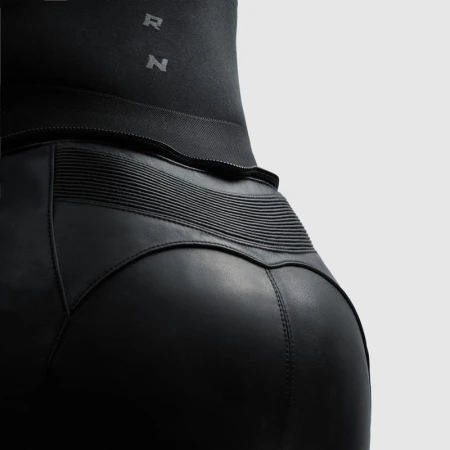 SPODNIE MOTOCYKLOWE SKÓRZANE DAMSKIE REBELHORN DIVA BLACK W32