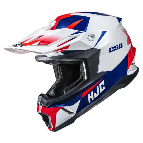 Przejdź do produktu KASK MOTOCYKLOWY HJC C50 SLIDE WHITE BLUE