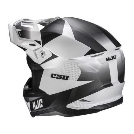 KASK MOTOCYKLOWY HJC C50 SLIDE WHITE BLACK