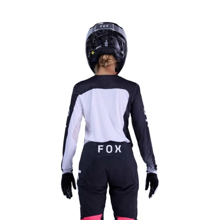 BLUZA MOTOCYKLOWA DAMSKA FOX FLEXAIR FRACTURE WHITE BLACK