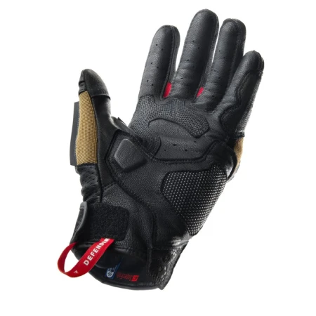 RĘKAWICE MOTOCYKLOWE REBELHORN DEFENDER DESERT BLACK RED