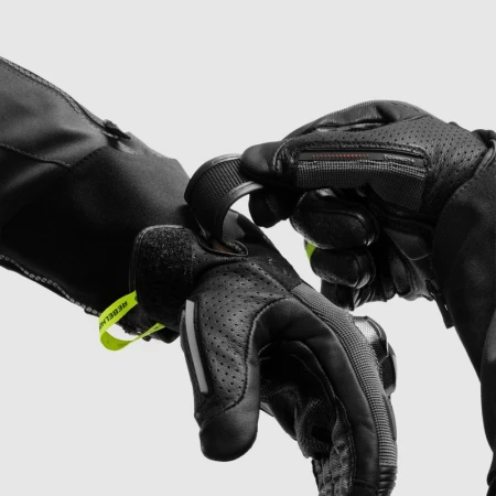 RĘKAWICE MOTOCYKLOWE REBELHORN DEFENDER BLACK GREY FLUO YELLOW