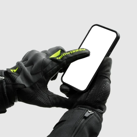 RĘKAWICE MOTOCYKLOWE REBELHORN CORE BLACK GREY FLUO YELLOW