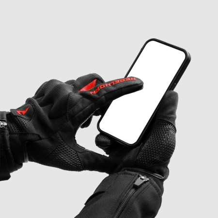 RĘKAWICE MOTOCYKLOWE REBELHORN CORE BLACK RED