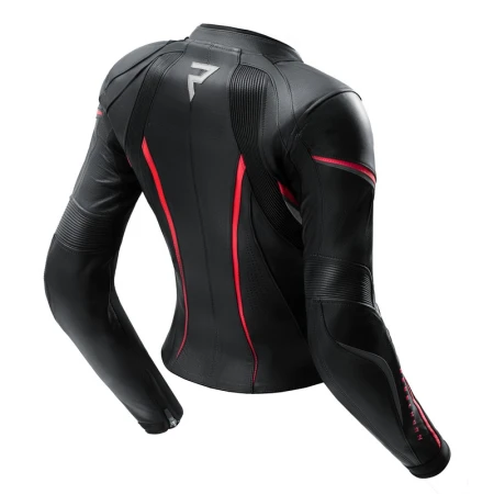 KURTKA MOTOCYKLOWA SKÓRZANA DAMSKA REBELHORN DIVA ST BLACK RED WHITE W32