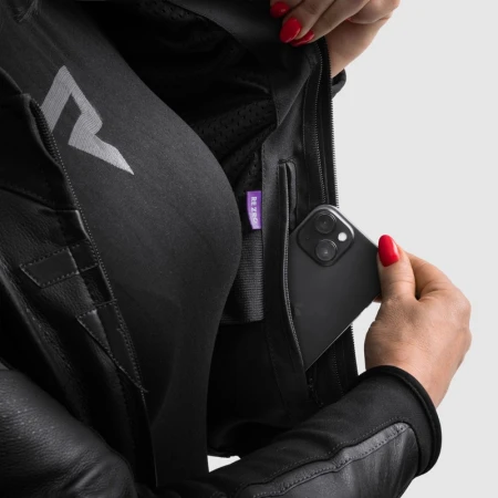 KURTKA MOTOCYKLOWA SKÓRZANA DAMSKA REBELHORN DIVA ST BLACK W32