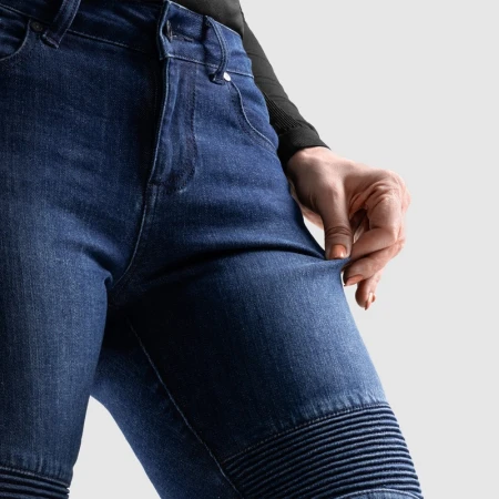 JEANSY MOTOCYKLOWE DAMSKIE REBELHORN AGNESS 2 WASHED BLUE MONOLAYER 24/30