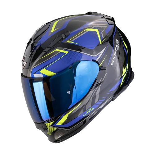 Kask Motocyklowy Integralny SCORPION EXO-491 ZUMO BLACK BLUE NEON YELLOW