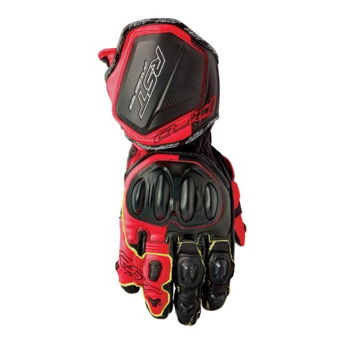Przejdź do produktu RĘKAWICE MOTOCYKLOWE RST PRO SERIES GP D3O BLACK FLUO RED