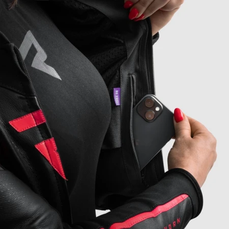 KURTKA MOTOCYKLOWA SKÓRZANA DAMSKA REBELHORN DIVA ST BLACK PINK W32