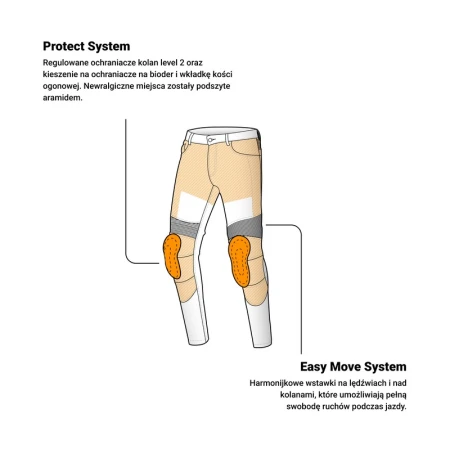 JEANSY MOTOCYKLOWE OZONE RUSTY WASHED BLACK 28/34