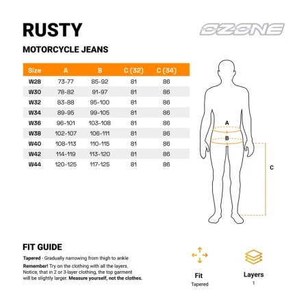 JEANSY MOTOCYKLOWE OZONE RUSTY WASHED BLACK 28/34