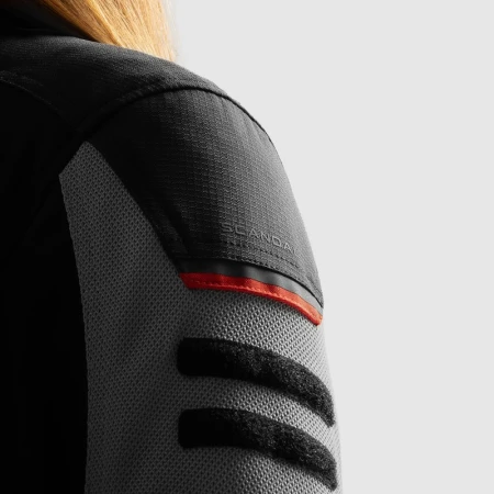 KURTKA MOTOCYKLOWA TEKSTYLNA DAMSKA REBELHORN SCANDAL 3 BLACK GREY RED WXS