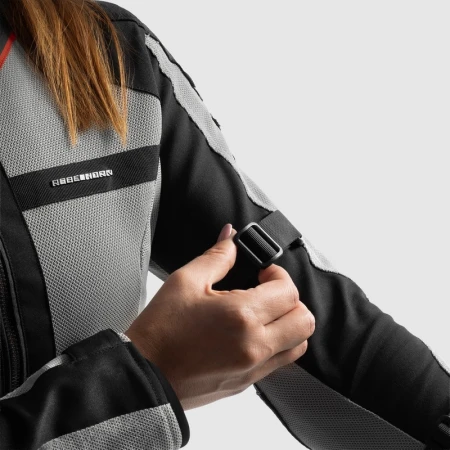 KURTKA MOTOCYKLOWA TEKSTYLNA DAMSKA REBELHORN SCANDAL 3 BLACK GREY RED WXS