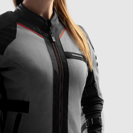 KURTKA MOTOCYKLOWA TEKSTYLNA DAMSKA REBELHORN SCANDAL 3 BLACK GREY RED WXS