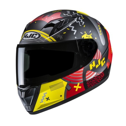 Przejdź do produktu KASK MOTOCYKLOWY JUNIOR HJC Y10 MIKA BLACK YELLOW