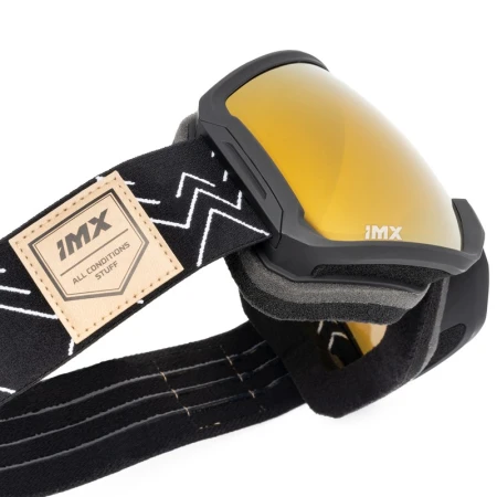 GOGLE SNOWBOARDOWE IMX PEAK MATT BLACK /GRAPHIC BLACK - SZYBA PODWÓJNA GOLD IRRIDIUM + BROWN