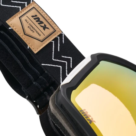 GOGLE SNOWBOARDOWE IMX PEAK MATT BLACK /GRAPHIC BLACK - SZYBA PODWÓJNA GOLD IRRIDIUM + BROWN