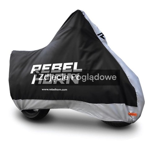 Przejdź do produktu POKROWIEC NA MOTOCYKL REBELHORN SHELTER BLACK SILVER