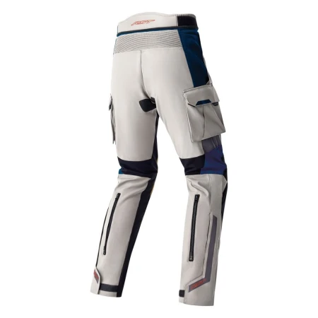 SPODNIE MOTOCYKLOWE TEKSTYLNE RST PRO SERIES ADVENTURE D3O SILVER BLUE