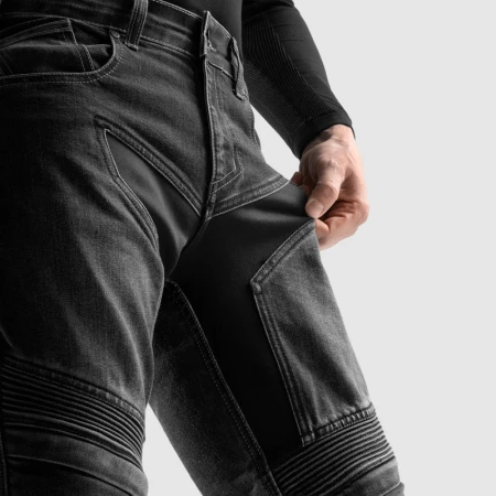 JEANSY MOTOCYKLOWE REBELHORN EAGLE 4 BLACK SLIM FIT 28/32