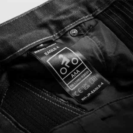 JEANSY MOTOCYKLOWE REBELHORN EAGLE 4 BLACK REGULAR FIT 28/32