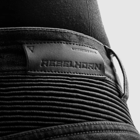 JEANSY MOTOCYKLOWE REBELHORN EAGLE 4 BLACK REGULAR FIT 28/32