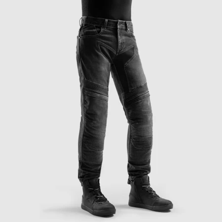 JEANSY MOTOCYKLOWE REBELHORN EAGLE 4 BLACK REGULAR FIT 28/32