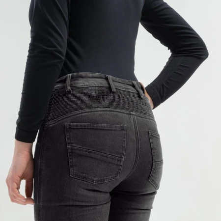 JEANSY MOTOCYKLOWE DAMSKIE BROGER AURA WASHED BLACK 26/30