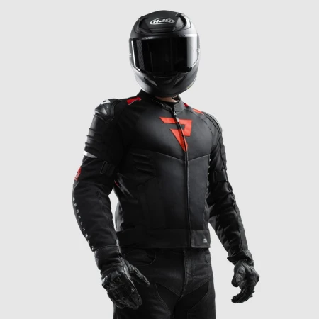 KURTKA MOTOCYKLOWA TEKSTYLNA REBELHORN VANDAL 2 AIR BLACK RED