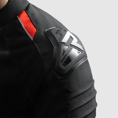 KURTKA MOTOCYKLOWA TEKSTYLNA REBELHORN VANDAL 2 AIR BLACK RED