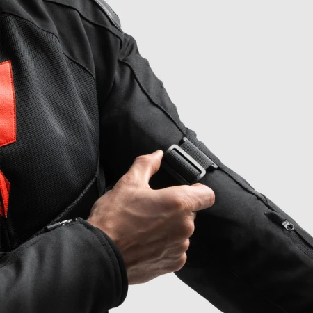 KURTKA MOTOCYKLOWA TEKSTYLNA REBELHORN VANDAL 2 AIR BLACK RED