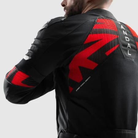 KURTKA MOTOCYKLOWA TEKSTYLNA REBELHORN VANDAL 2 AIR BLACK RED