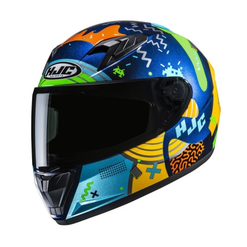 Przejdź do produktu KASK MOTOCYKLOWY JUNIOR HJC Y10 MIKA BLUE YELLOW