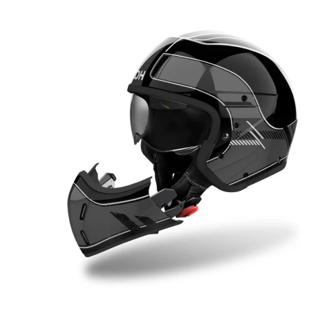 KASK MOTOCYKLOWY AIROH J110 RASTER DARK GREY GLOSS