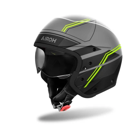 KASK MOTOCYKLOWY AIROH J110 SLIM YELLOW MATT