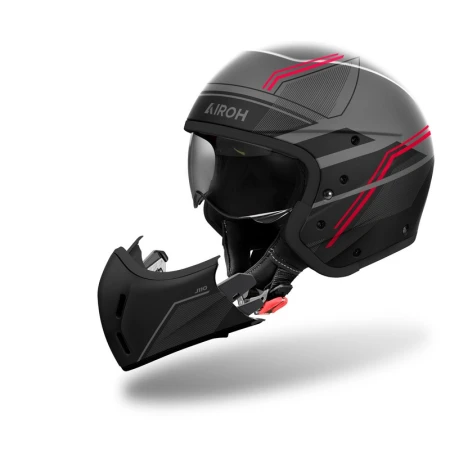 KASK MOTOCYKLOWY AIROH J110 SLIM RED MATT