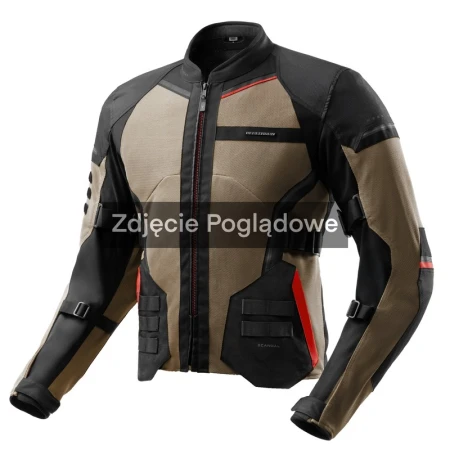 KURTKA MOTOCYKLOWA TEKSTYLNA REBELHORN SCANDAL 3 DESERT BLACK RED