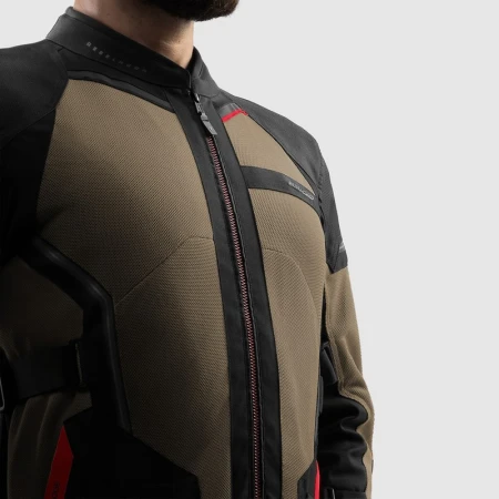 KURTKA MOTOCYKLOWA TEKSTYLNA REBELHORN SCANDAL 3 DESERT BLACK RED