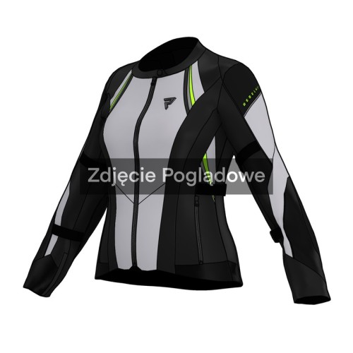 Przejdź do produktu KURTKA MOTOCYKLOWA TEKSTYLNA DAMSKA REBELHORN SWIFT LIGHT GREY FLUO YELLOW WXS
