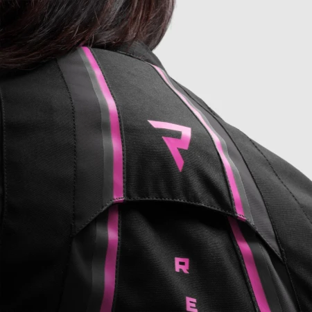 KURTKA MOTOCYKLOWA TEKSTYLNA DAMSKA REBELHORN SWIFT BLACK DARK GREY PINK WXS